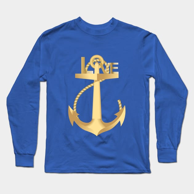 anchor Long Sleeve T-Shirt by DUC931